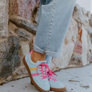 Corky's Light Blue Heads Up Sneakers