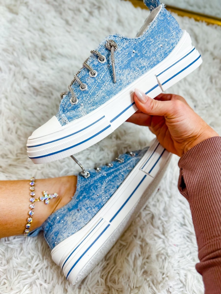 Very G Light Blue Aman Denim Sneakers - Image 2