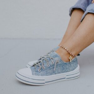 Very G Light Blue Aman Denim Sneakers