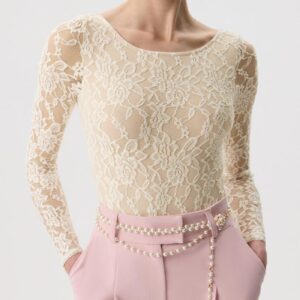 Alternative view of Apricot Floral See Through Tee